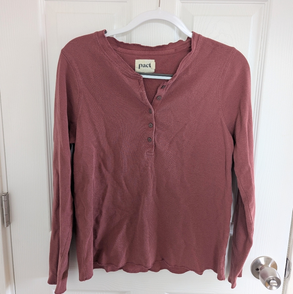 Pact Clothing henley shirt